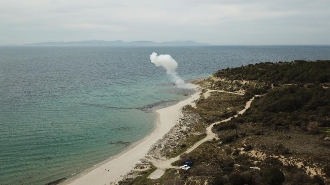 Çanakkale Savaşları'ndan kaldığı değerlendirilen top mermisi imha edildi